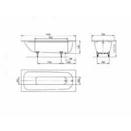 Ванна стальная Kaldewei Cayono 170x75 полный AntiSlip, alpine white, без ножек