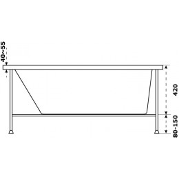 Ванна акриловая Azario Бали 150х70