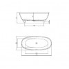 Ванна Stonex® Roca ARIANA 1650х750х570, отдельностоящая, белая