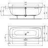 Ванна акриловая Ideal Standard i.life Duo 1800х800 пристенная, встраиваемая, белая (T476401)