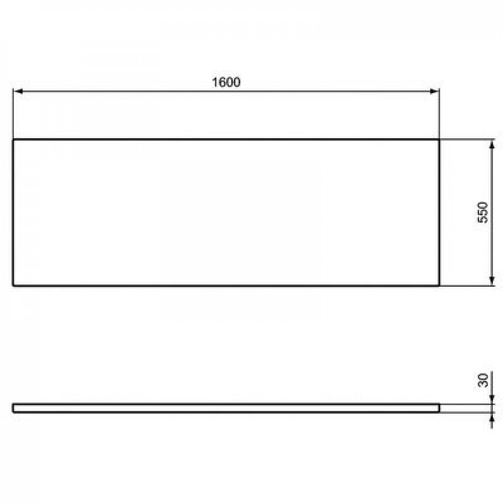 Промо-набор Ideal Standard 4 в 1: Ванна акриловая 160х70см, ножки, фронтальная панель, крепеж для фронтальной панели (PT475867)
