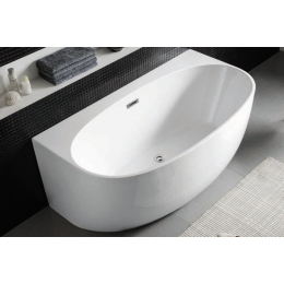 Ванна акриловая Azario Cambridge 1800X880X580, пристенная, в комплекте с сифоном и металлической рамой