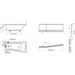 Ванна акриловая Ravak BE HAPPY II 150х75 Р белая