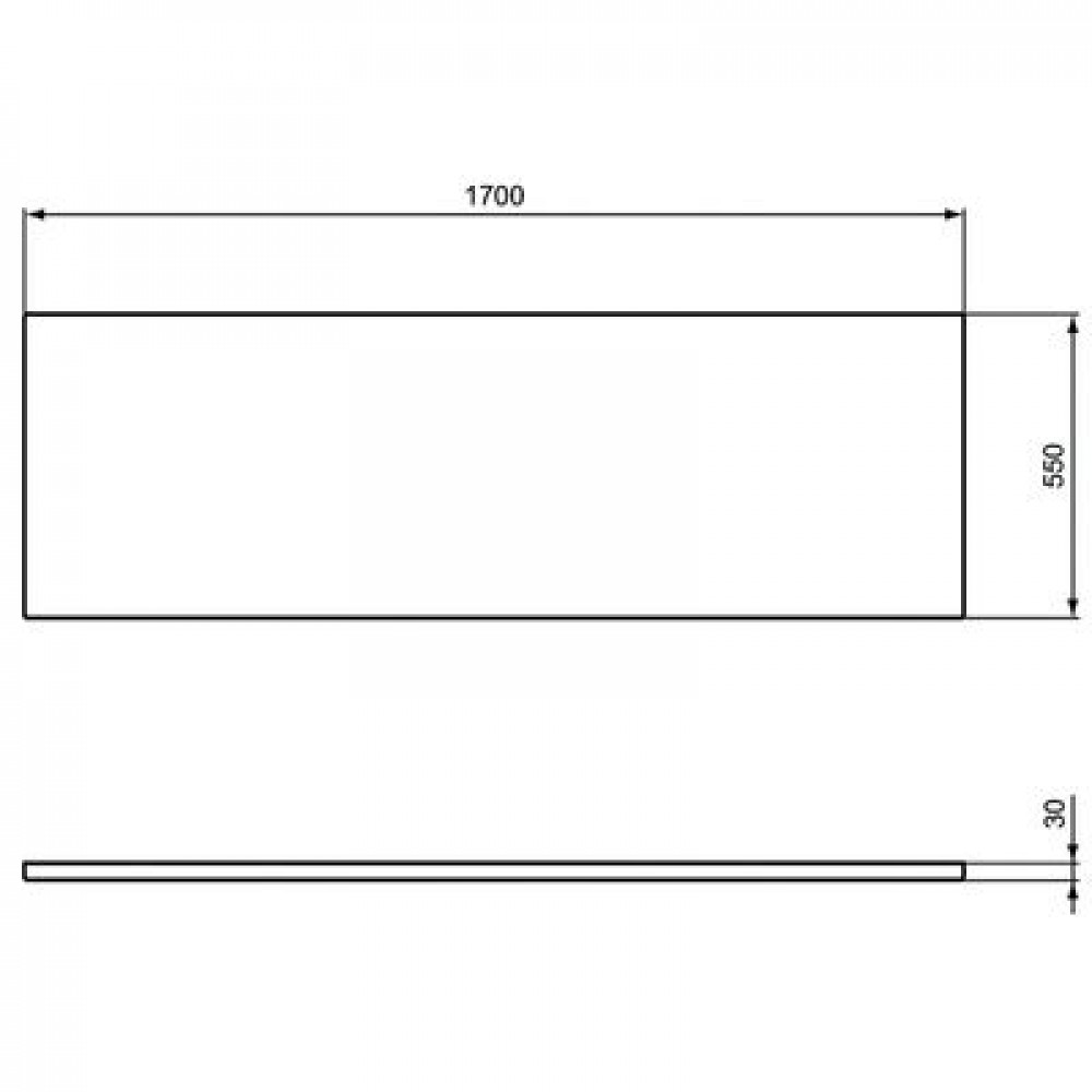 Промо-набор Ideal Standard 4 в 1: Ванна акриловая 170х70см, ножки, фронтальная панель, крепеж для фронтальной панели (PT475967)