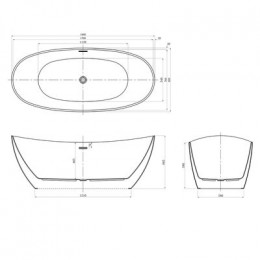 Ванна акриловая Azario GLASGOW 1800х800х665, свободностоящая, в комплекте с сифоном и металлической рамой, цвет черный (GLA18080MB)