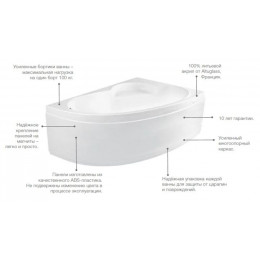 Ванна акриловая Roca WELNA асимметричная 160х100 правосторонняя, белая (7.2486.4.300.0)