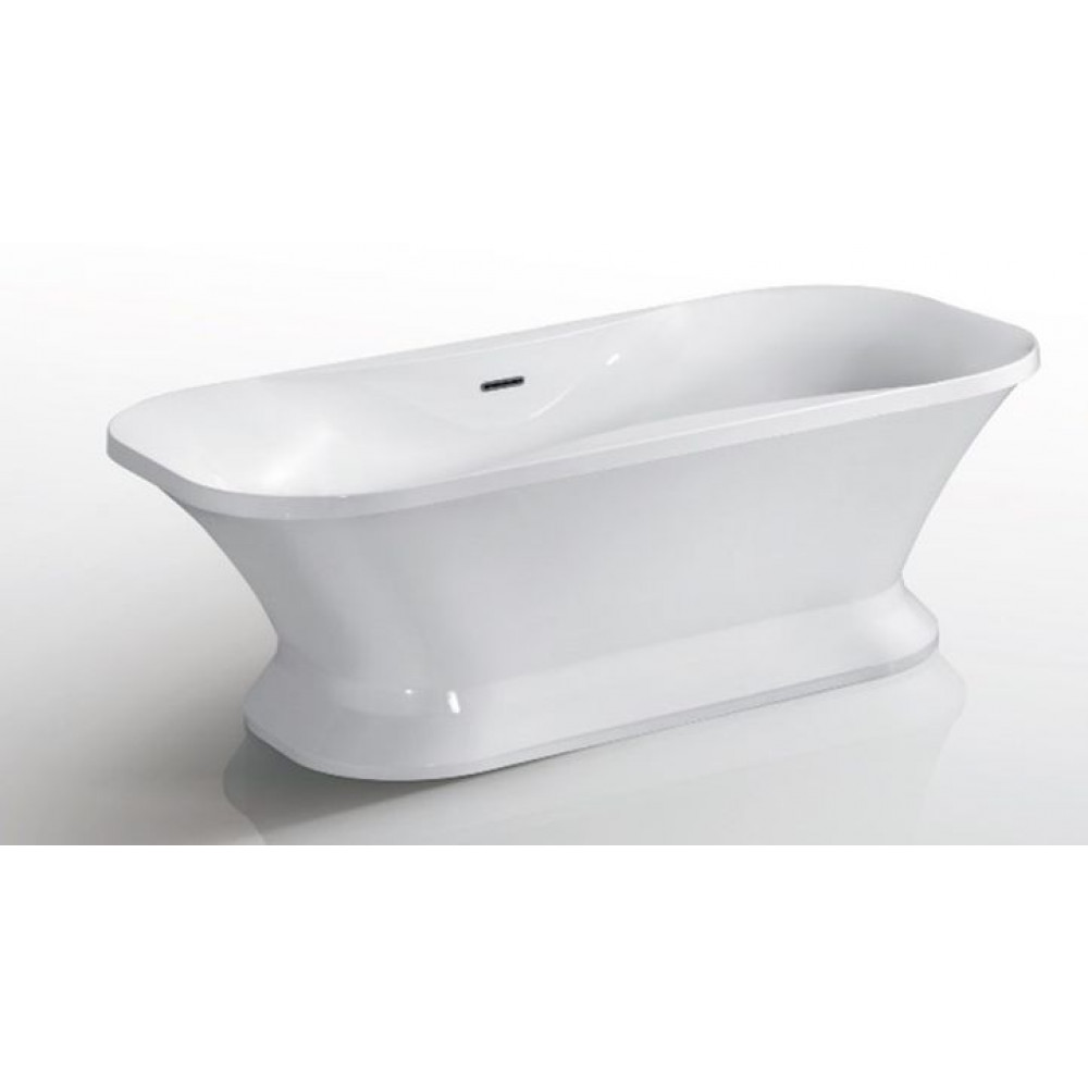 Ванна акриловая AZARIO BORDEAUX 1800x900x600, свободностоящая, в комплекте с сифоном и металлической рамой, белая (BOR18090)