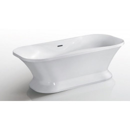 Ванна акриловая AZARIO BORDEAUX 1800x900x600, свободностоящая, в комплекте с сифоном и металлической рамой, белая (BOR18090)