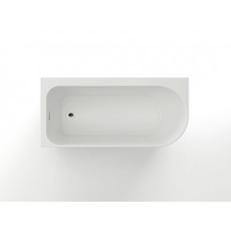 Ванна акриловая Azario LUTON 1700x800x580 пристенная, в комплекте с сифоном и металлической рамой, левая, белая (LUT17080 L)