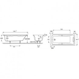 Ванна акриловая Jacob Delafon Odeon Up 180x80 прямоугольная,белая (E6048RU-00)