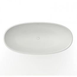 Ванна из искусственного камня Azario CHARTERS 1700х790х580 свободностоящая белая матовая, с белым матовым донным клапаном (CHA17079S)