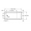 Ванна акриловая Roca Easy прямоугольная 170x75 x45