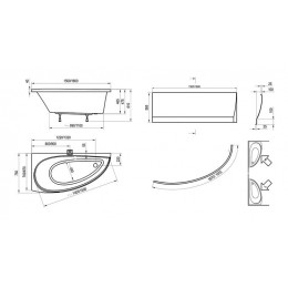 Ванна акриловая RAVAK  AVOCADO 160 левая