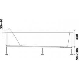Ванна акриловая Azario Тенза 170х75 (ТНВ0102)