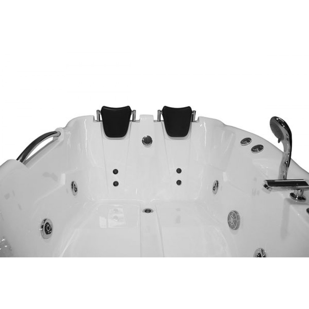 Ванна акриловая Loranto 1200х1700х650 с гидромассажем, левосторонняя, для двух персон (CS-806NL)