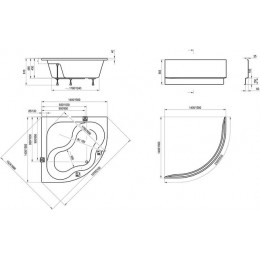 Ванна акриловая Ravak GENTIANA 140 x140 белая