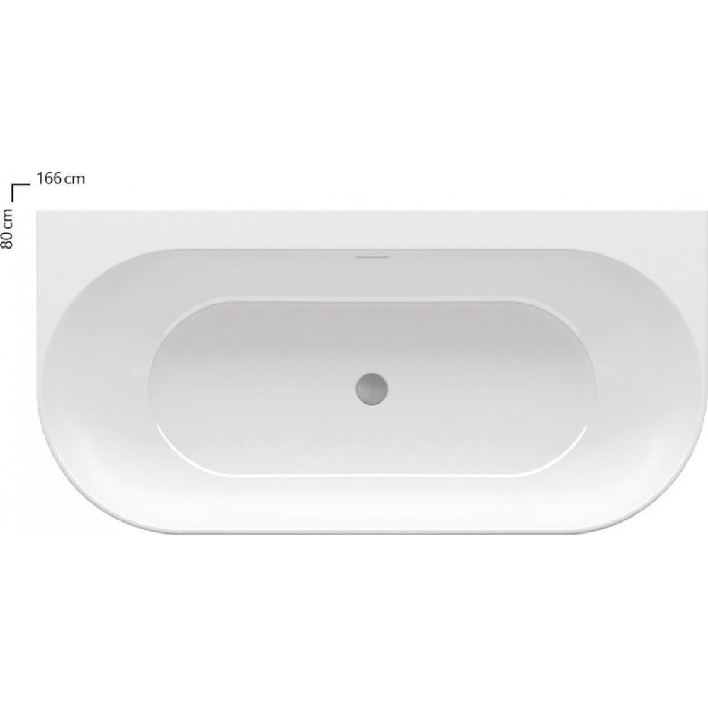 Ванна акриловая Ravak Freedom W 1660х800 белая отдельностоящая