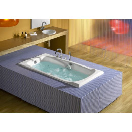 Ванна чугунная Roca MING 170х85, противоскользящее покрытие, с ручками