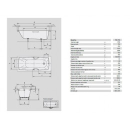 Ванна стальная Kaldewei CAYONO 1700х750х410 мм, AntiSlip, Easy Clean, alpine white, без ножек