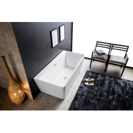 Ванна акриловая Azario OXFORD 1700х830х650, пристенная, в комплекте с сифоном и металлической рамой (OXF17083)