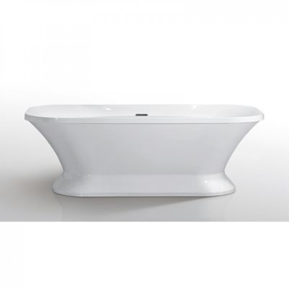 Ванна акриловая AZARIO BORDEAUX 1800x900x600, свободностоящая, в комплекте с сифоном и металлической рамой, белая (BOR18090)