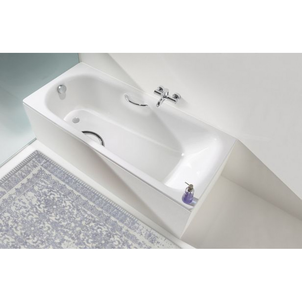 Ванна стальная Kaldewei SANIFORM PLUS STAR 180х80х41 alpine white, без ножек, с отверстиями для ручек