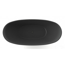 Ванна акриловая Azario GLASGOW 1800х800х665, свободностоящая, в комплекте с сифоном и металлической рамой, цвет черный (GLA18080MB)