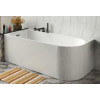 Ванна акриловая Azario LUTON 1700x800x580 пристенная, в комплекте с сифоном и металлической рамой, левая, белая (LUT17080 L)