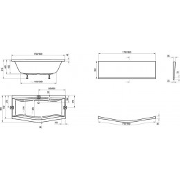 Ванна акриловая Ravak MAGNOLIA 170 x75 белая