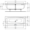 Ванна акриловая Ideal Standard i.life 1700х750х450 пристенная, встраиваемая (T476301)
