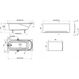 Ванна акриловая Ravak Vanda II 150x70 белая