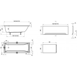 Ванна акриловая Ravak CLASSIC 170x70 N белая