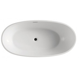 Ванна акриловая Azario LEEDS 1685х840х580, свободностоящая, в комплекте с сифоном и металлической рамой (LEE17085)