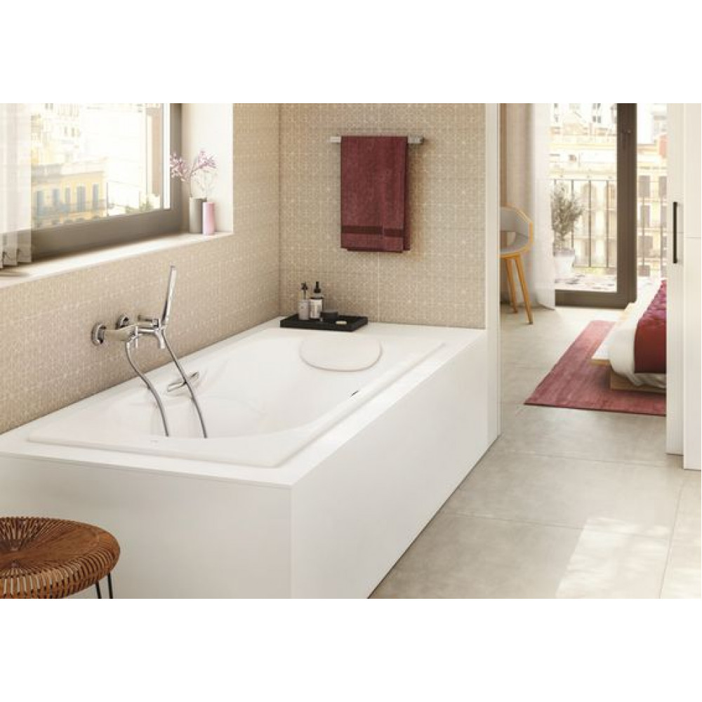 Ванна чугунная Roca MALIBU 160х70, противоскользящее покрытие, отверстия для ручек