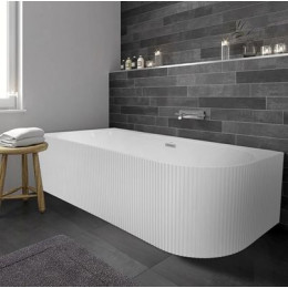 Ванна акриловая Azario LAGO BLANCO 1700х750х580 пристенная, левая, в комплекте с сифоном и металлической рамой (AZ-6724-1CL)