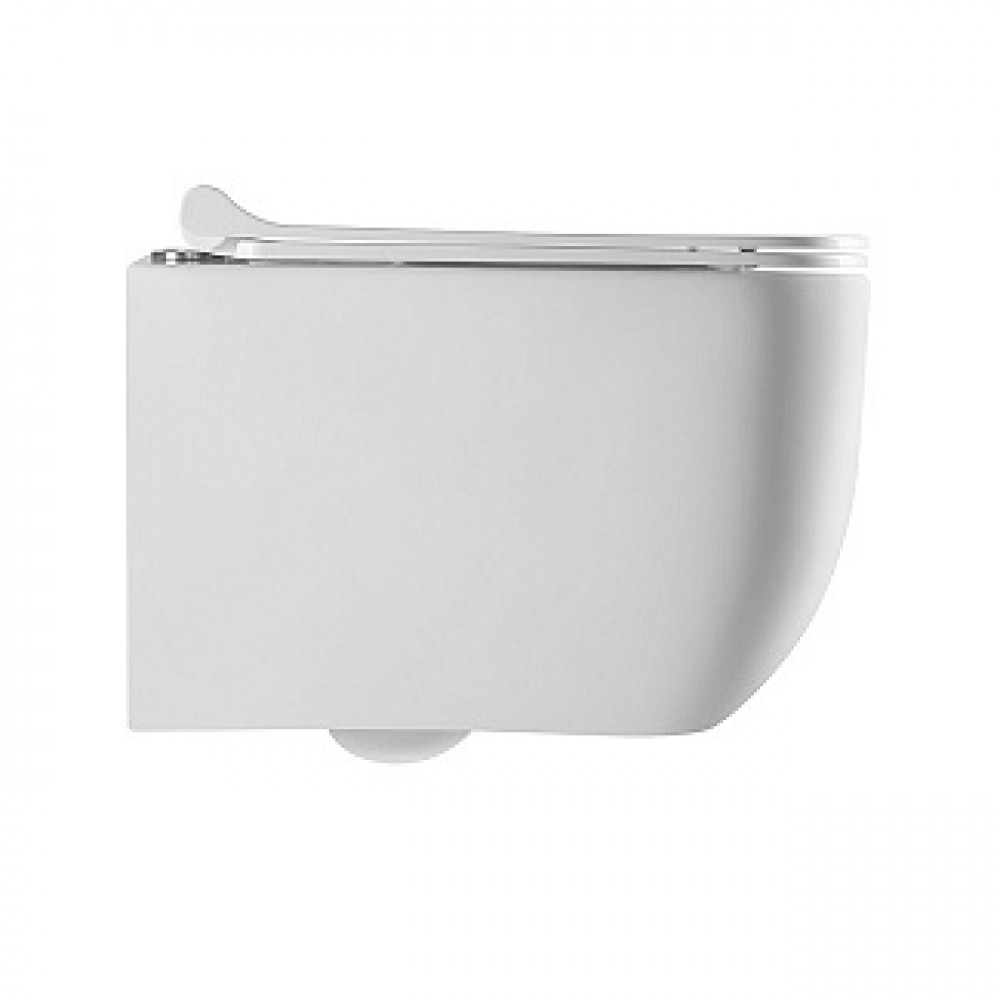 EWC700-126W CHARUS PINTO RIMLESS Безободковый подвесной унитаз с горизонтальным выпуском в стену c легкосъемным сиденьем