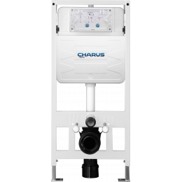 Система инсталляции для подвесных унитазов CHARUS CC.300.80.01 с креплением и кнопкой смыва Minimalista FP.310.DW.01, черный матовый