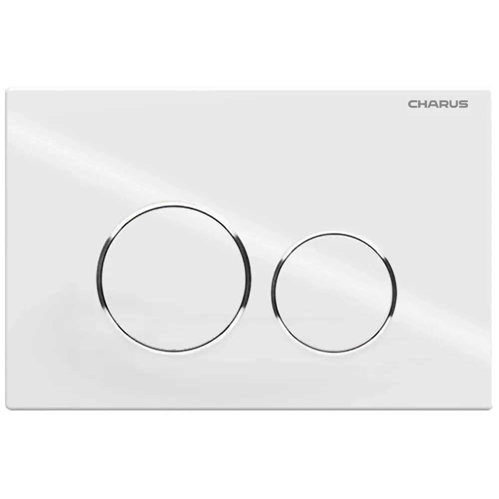 Система инсталляции для подвесных унитазов CHARUS CC.300.80.01 с креплением и кнопкой смыва Spazio FP.330.11.01, белый глянцевый