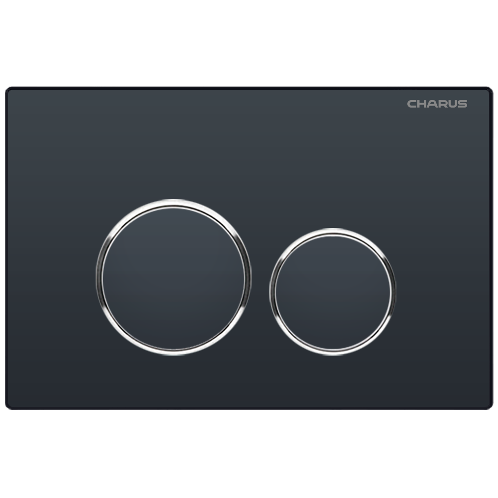 Система инсталляции для подвесных унитазов CHARUS CC.300.80.01 с креплением и кнопкой смыва Spazio FP.330.DW.01, черный матовый