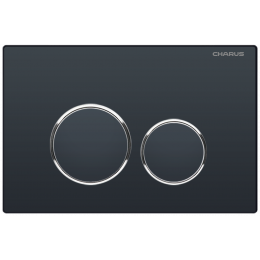 Система инсталляции для подвесных унитазов CHARUS CC.300.80.01 с креплением и кнопкой смыва Spazio FP.330.DW.01, черный матовый