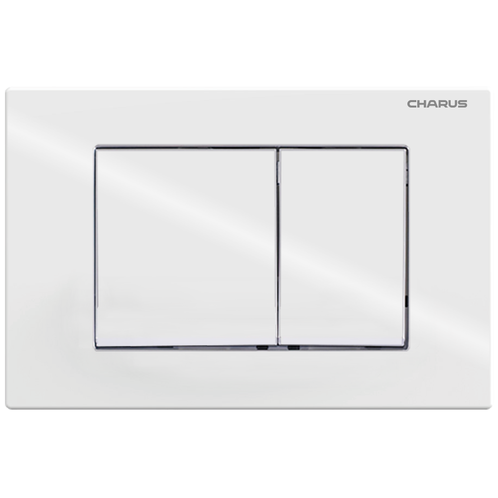 Система инсталляции для подвесных унитазов CHARUS CC.300.80.01 с креплением и кнопкой смыва Minimalista FP.310.11.01 белый глянец