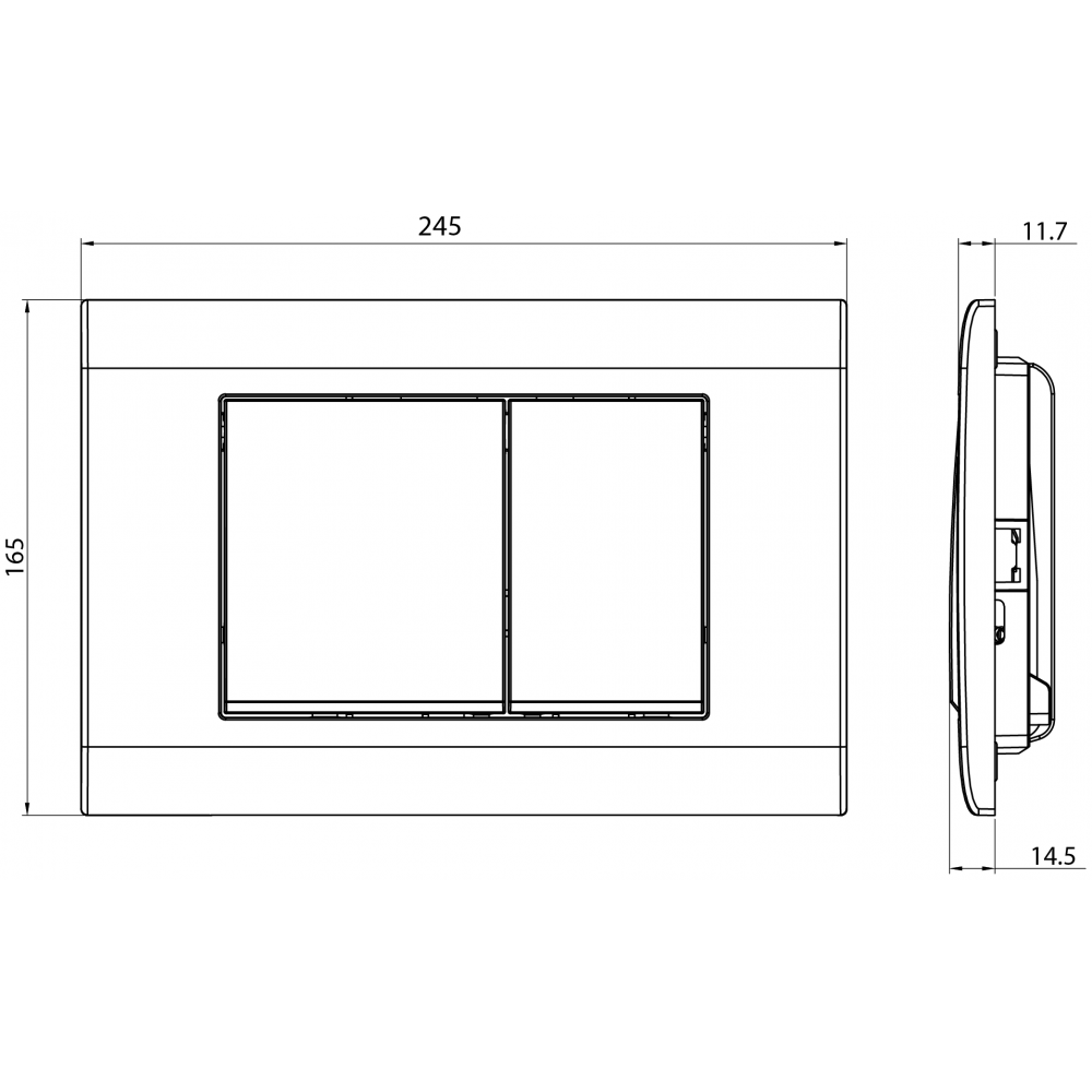 Система инсталляции для подвесных унитазов CHARUS CC.300.80.01 с креплением и кнопкой смыва Minimalista FP.310.11.01 белый глянец
