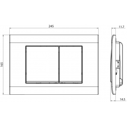 Система инсталляции для подвесных унитазов CHARUS CC.300.80.01 с креплением и кнопкой смыва Minimalista FP.310.11.01 белый глянец