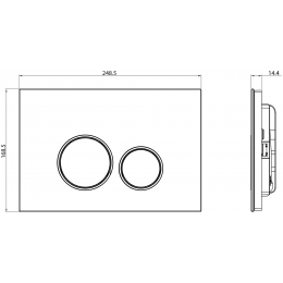 Система инсталляции для подвесных унитазов CHARUS CC.300.80.01 с креплением и кнопкой смыва Spazio FP.330.11.01, белый глянцевый