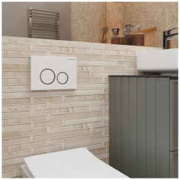 Система инсталляции для подвесных унитазов CHARUS CC.300.80.01 с креплением и кнопкой смыва Spazio FP.330.11.01, белый глянцевый