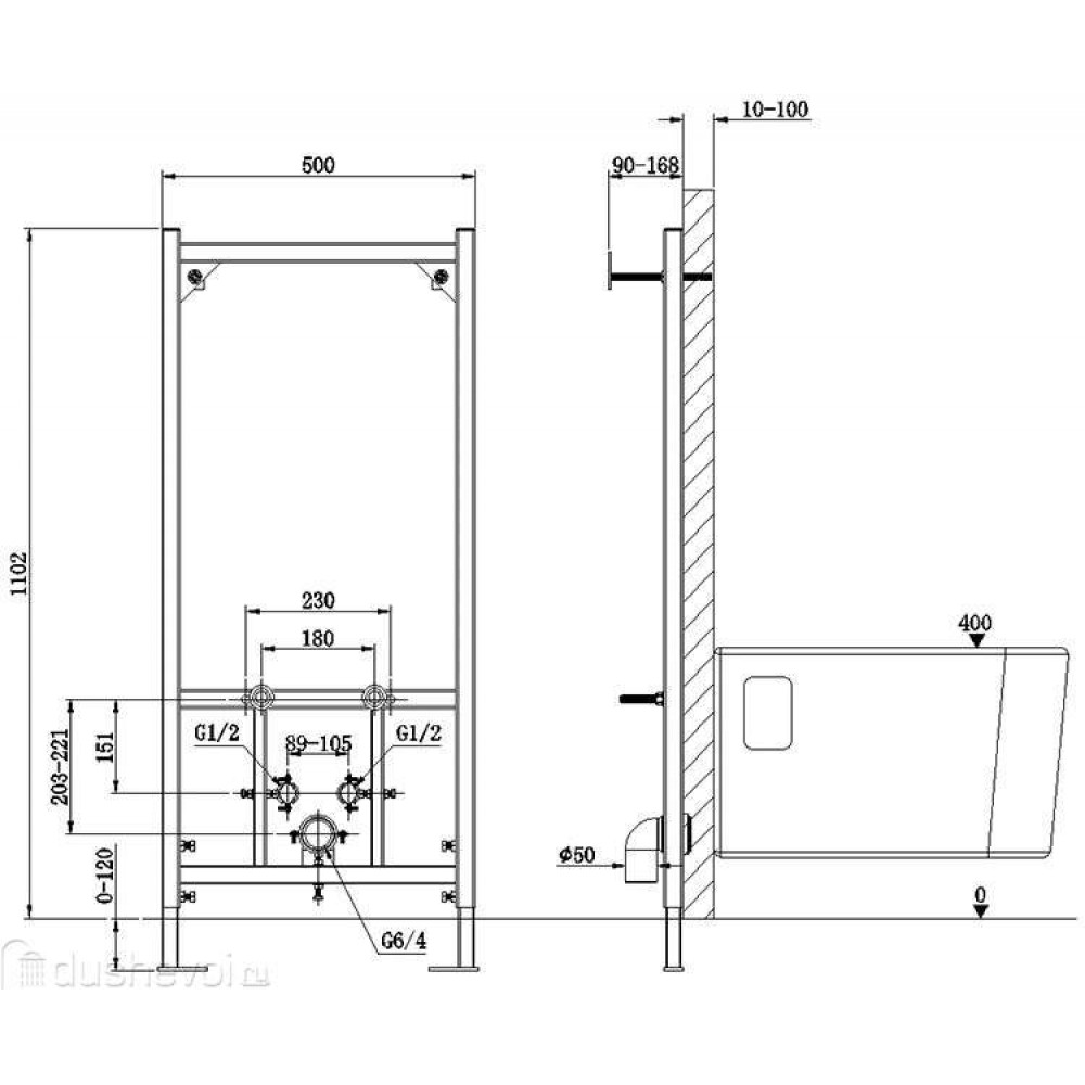 Система инсталляции для биде CHARUS TORRE BIANCA BD.300.01