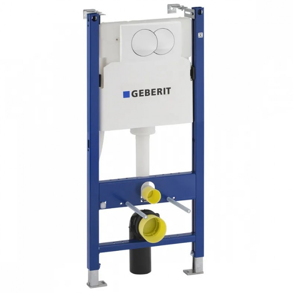 Инсталляция для подвесного унитаза Geberit DuofixBasic  111.154.11.2 с клавишей смыва белый
