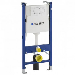 Инсталляция для подвесного унитаза Geberit DuofixBasic  111.154.11.2 с клавишей смыва белый