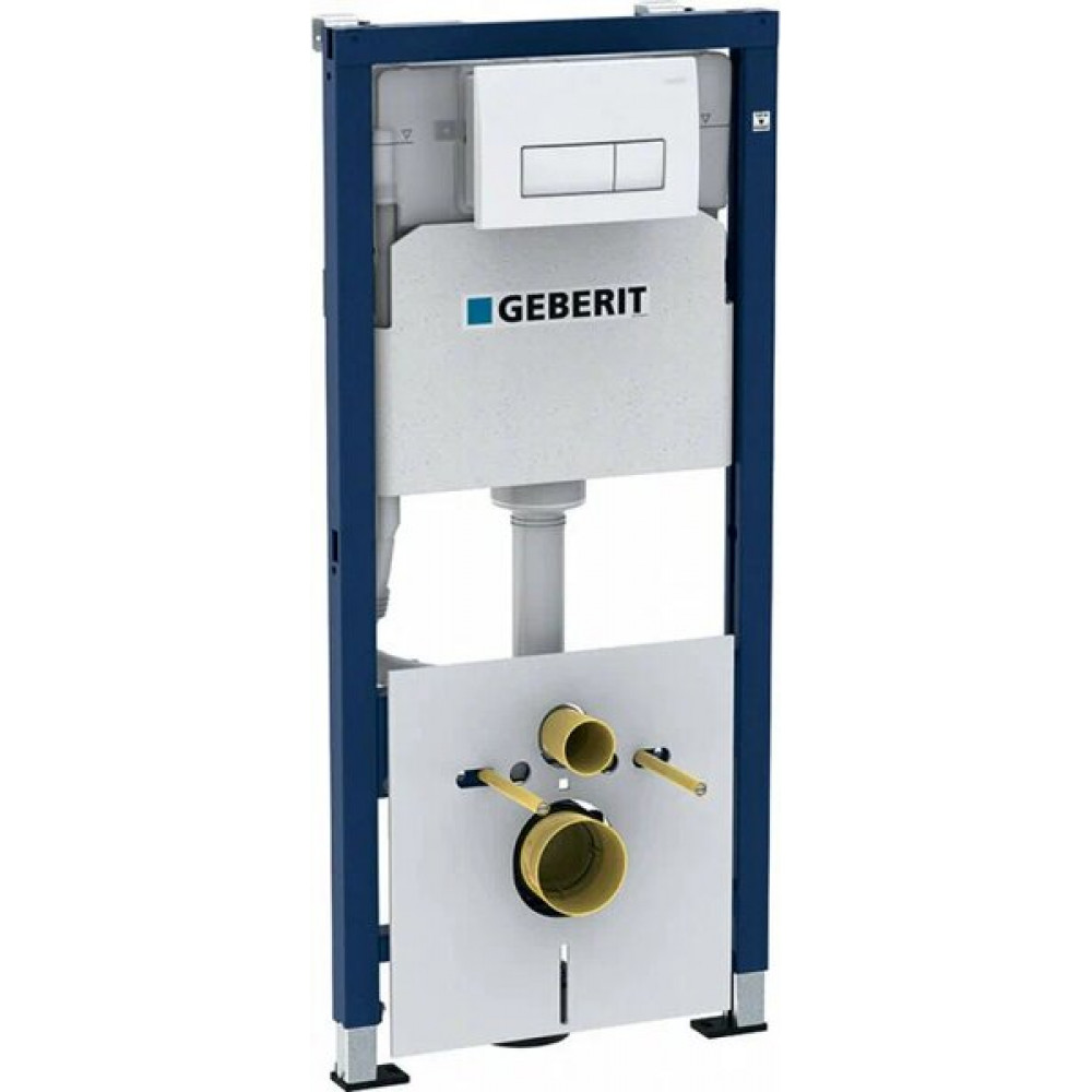 Система инсталляции для унитазов Geberit Duofix 458.128.11.1 4 в 1 с кнопкой смыва,белая