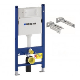 Система инсталляции для унитазов Geberit UP100 111.153.00.1+Комплект крепления для инсталляций Geberit Duofix 111.839.00.1 к стене